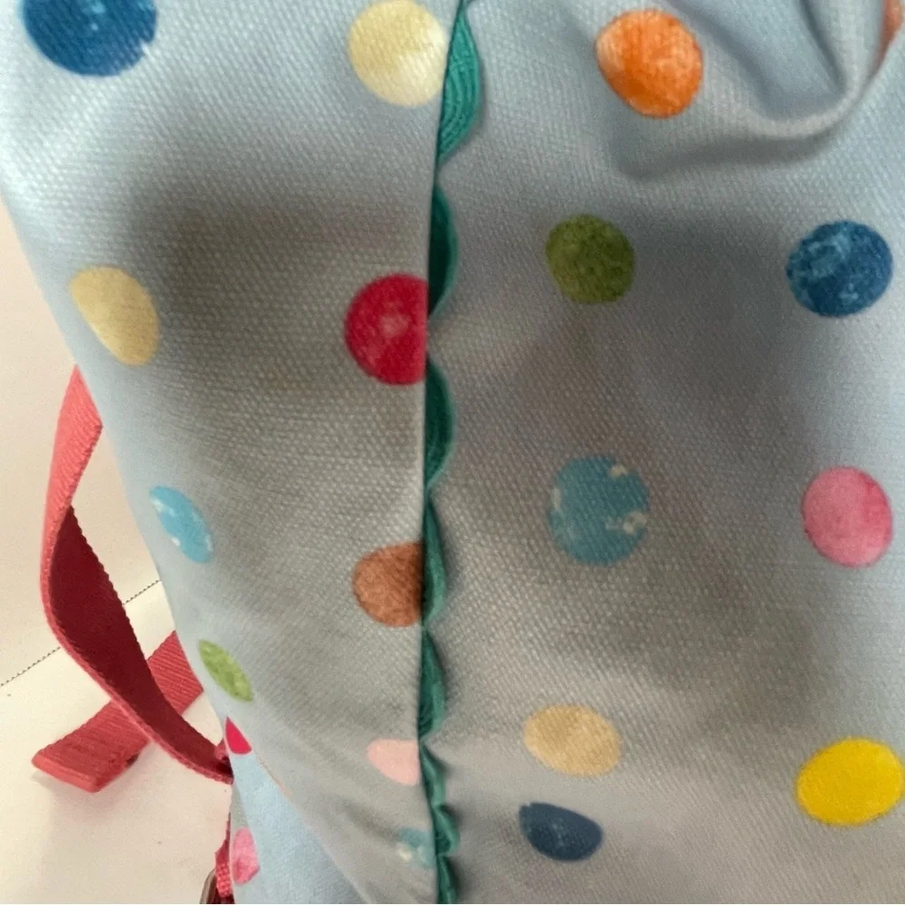 Matilda Jane Make a Splash Beach Backpack Blue Polka Dot Yellow Pink Floral